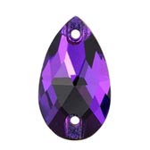 Varrható csepp alakú kő méret: 18x11mm - PURPLE VELVET (277)